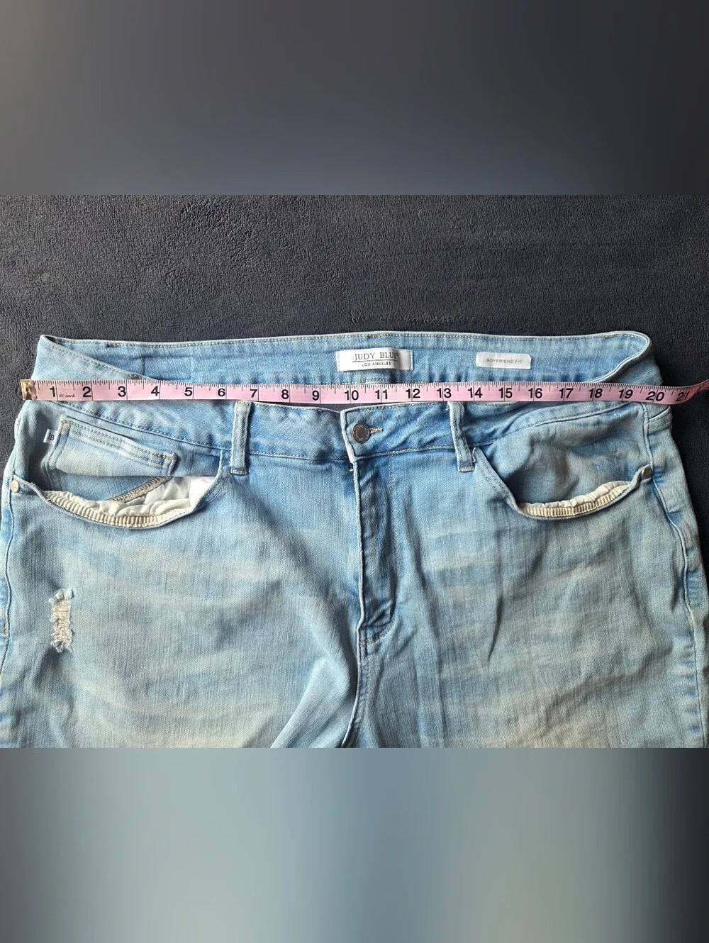 Judy Blue Light Blue Distressed Women’s Jeans - Picture 12 of 12